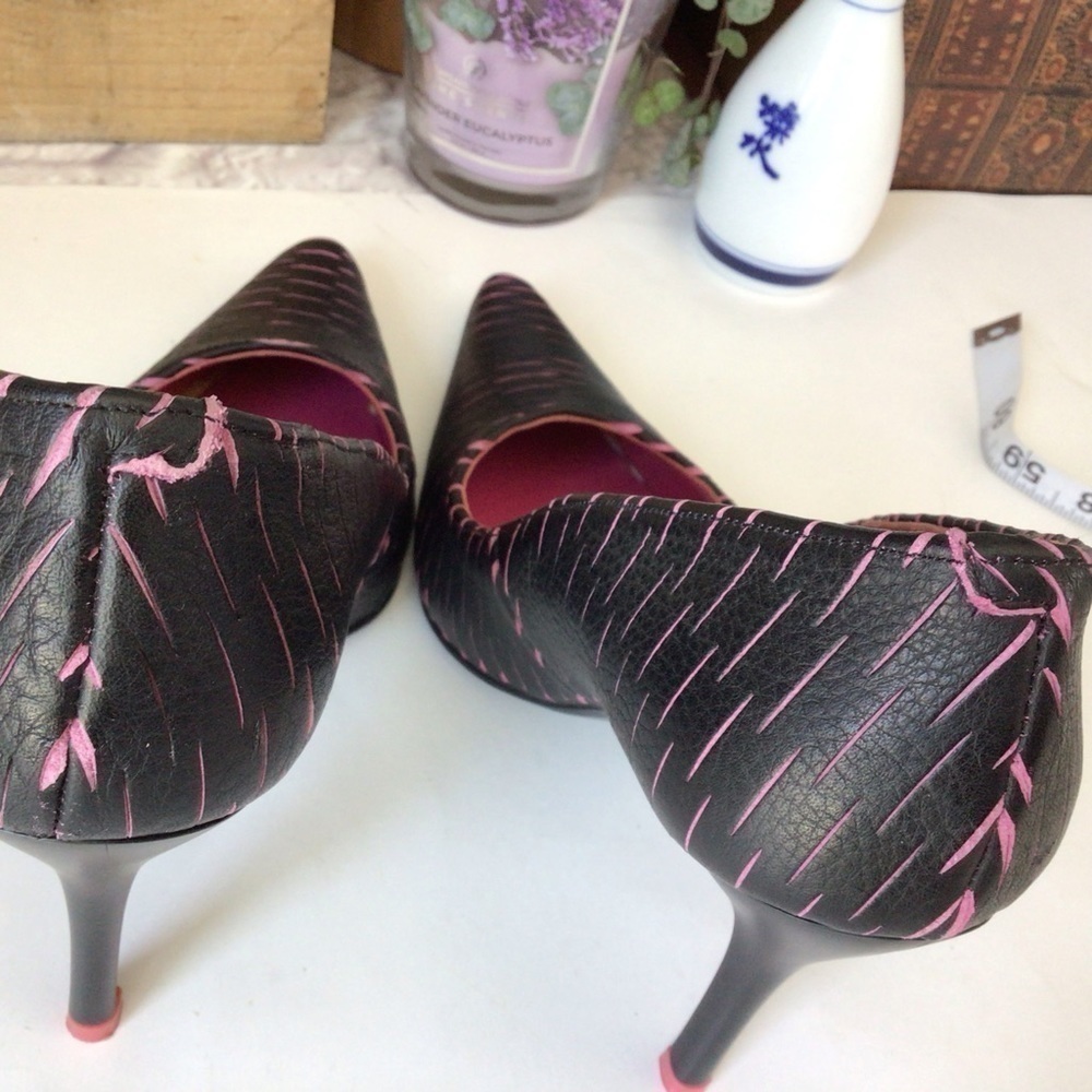 Paloma Barcelo Black Pink Heels - Picture 7 of 10